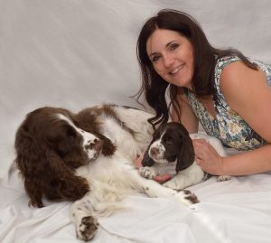 Sarah with Madison and her pup, Jess 